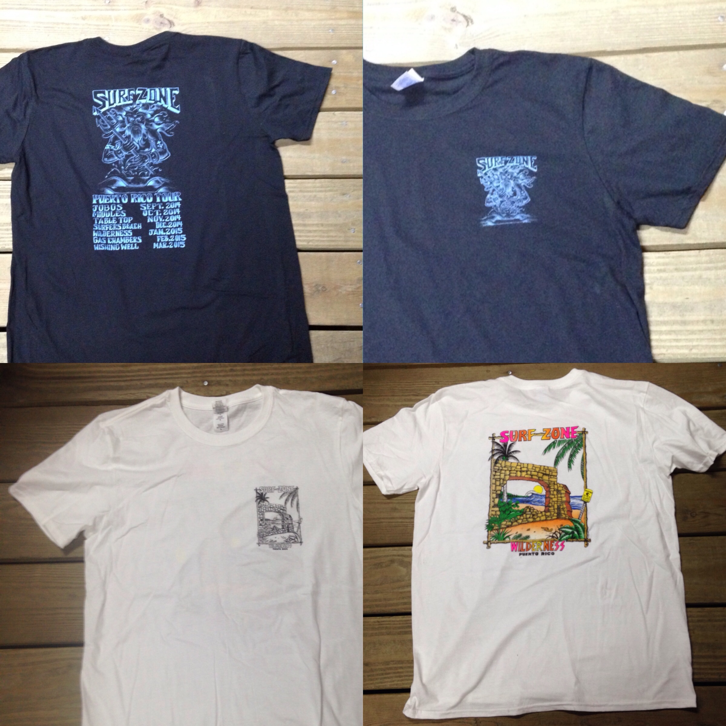 Surf Zone 2015 tour and Wilderness t-shirts! 