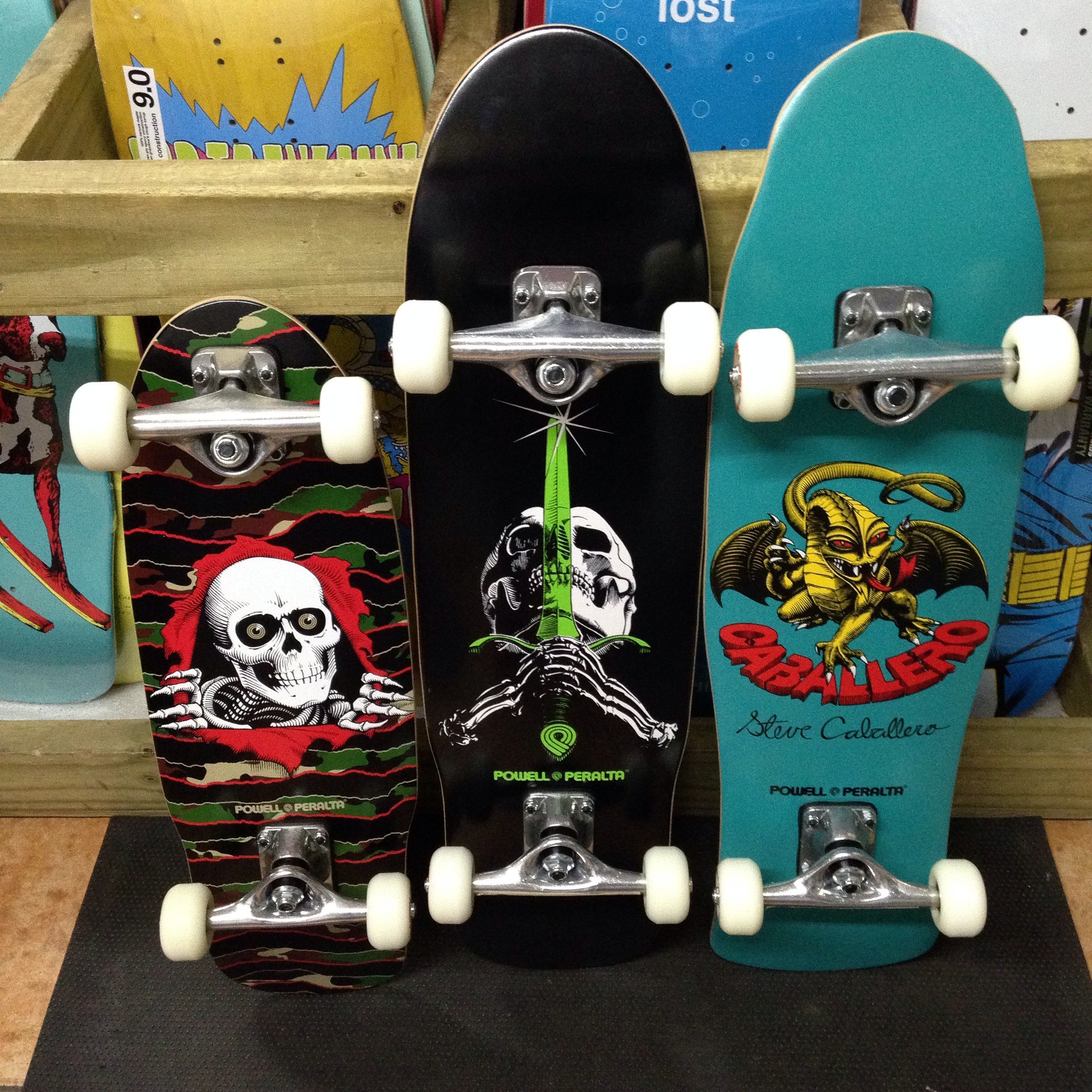 Powell-Peralta old school mini completes (7.5" x 24", 8.0" x 30", 8.0" x 29.5") 