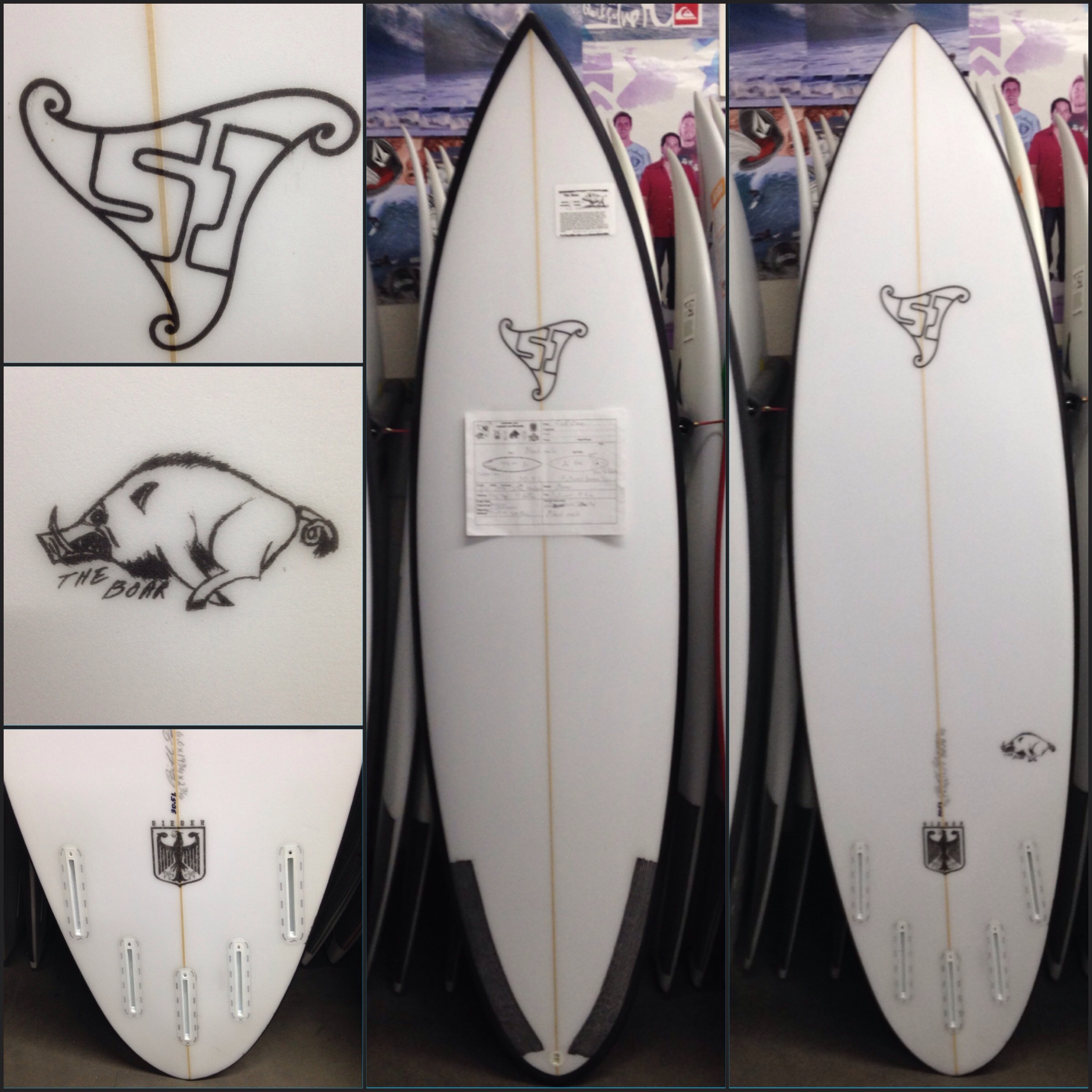 Summer Jet Boar 6' 0" x 19 3/4" x 2 7/16", 30.5L, round pin, futures 5 fin, black rails) 