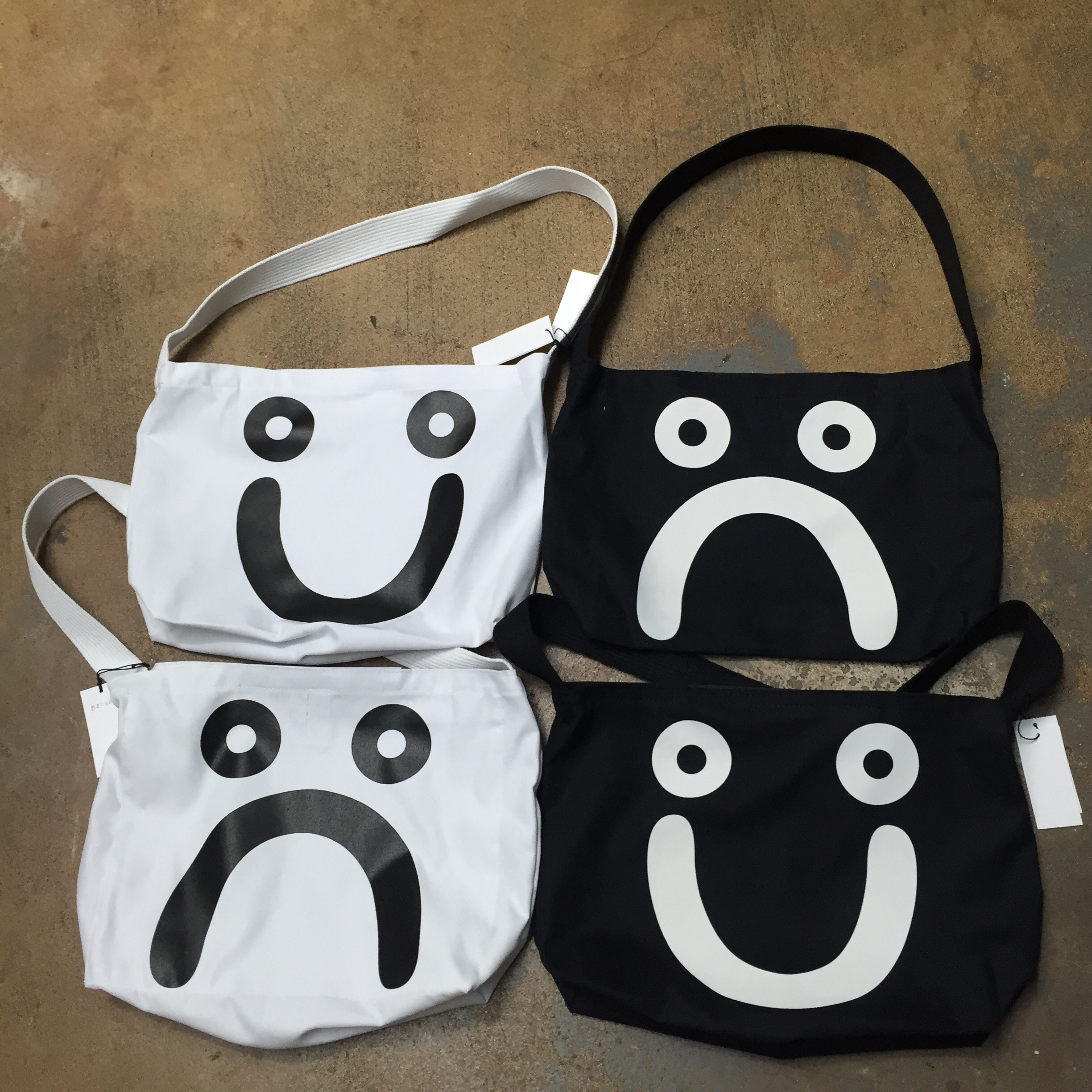 Polar happy/sad tote bags! 